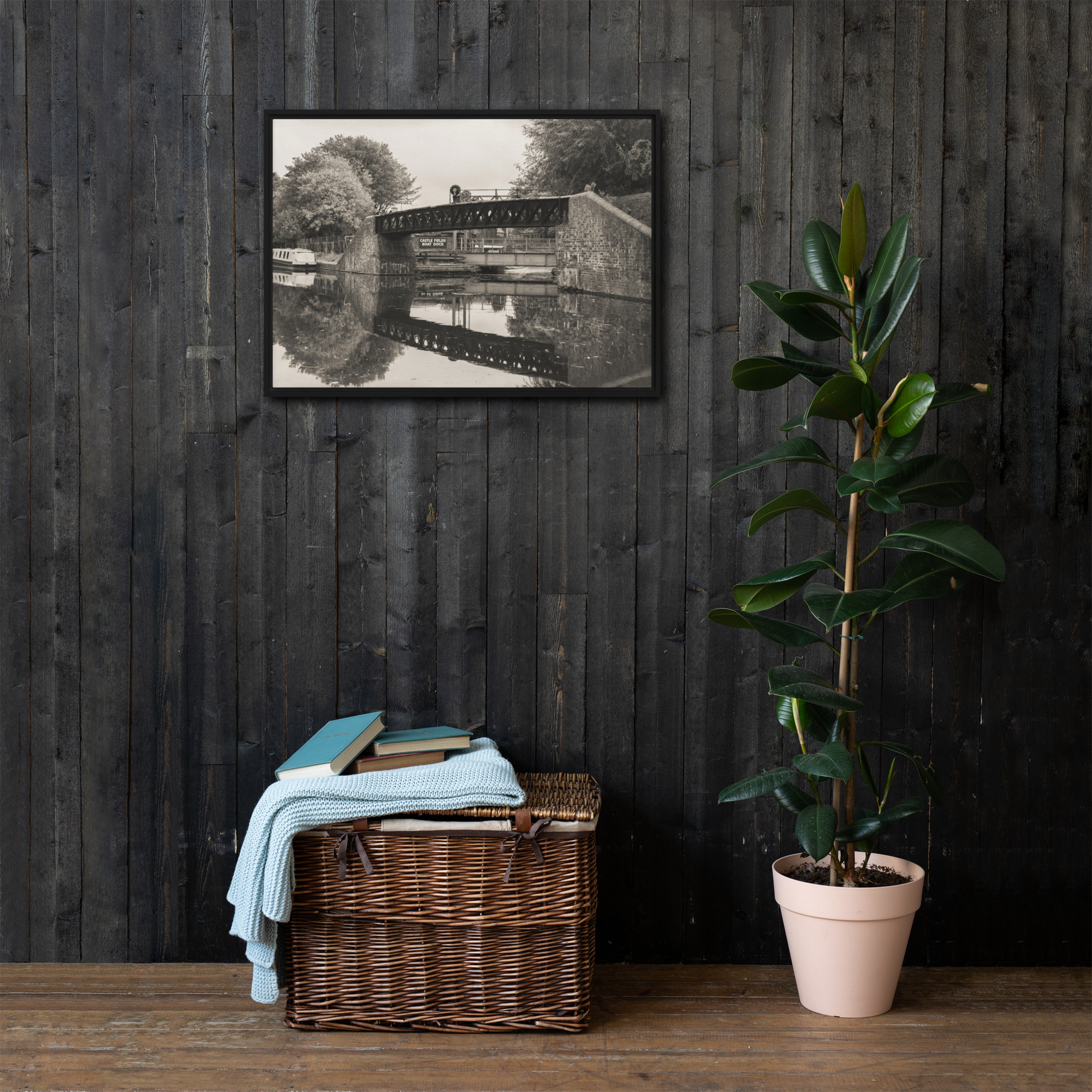 Black Country Living Canal - Framed canvas fine art prin - Image 4