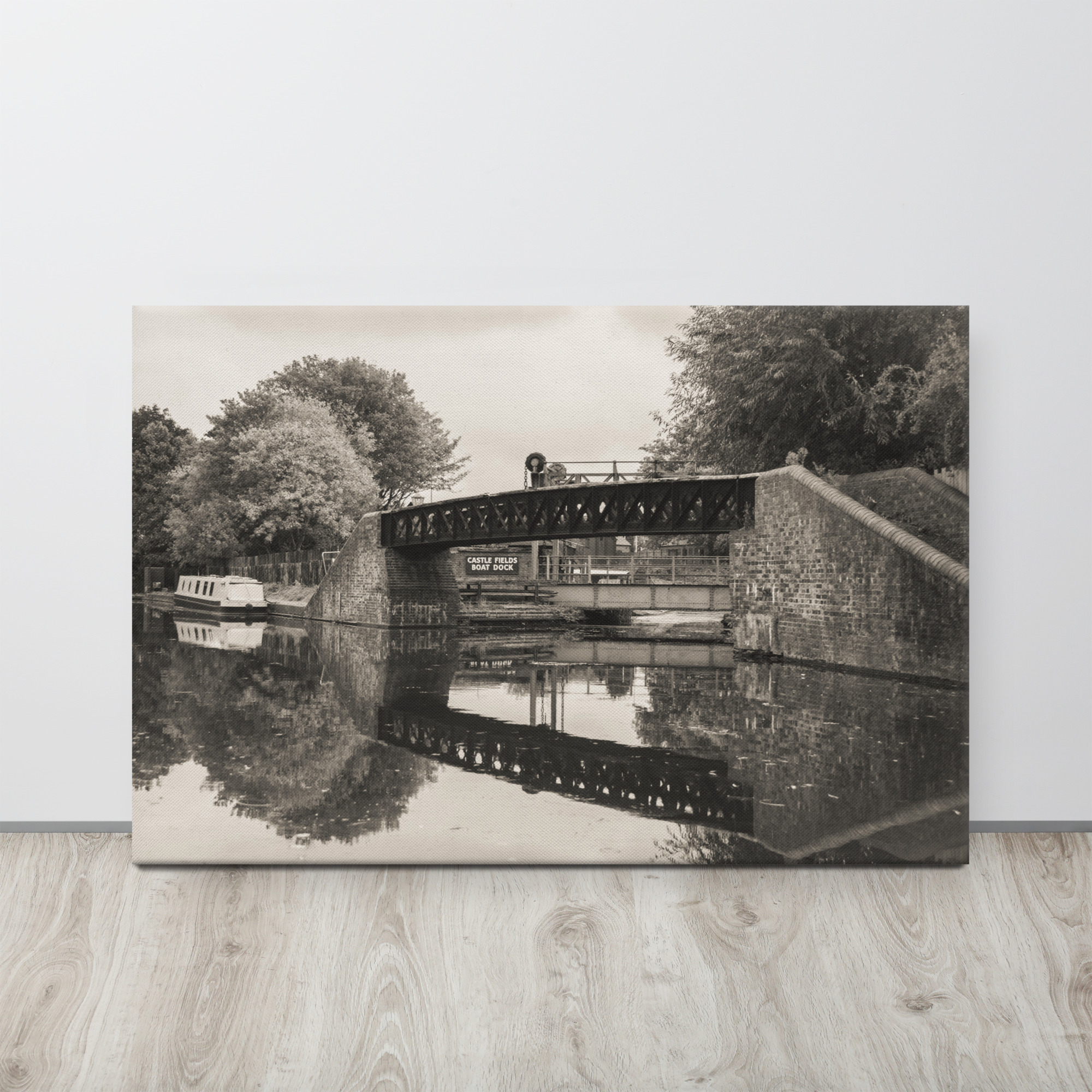 Black Countrty Living Canal - Thin canvas fine art print - Image 5