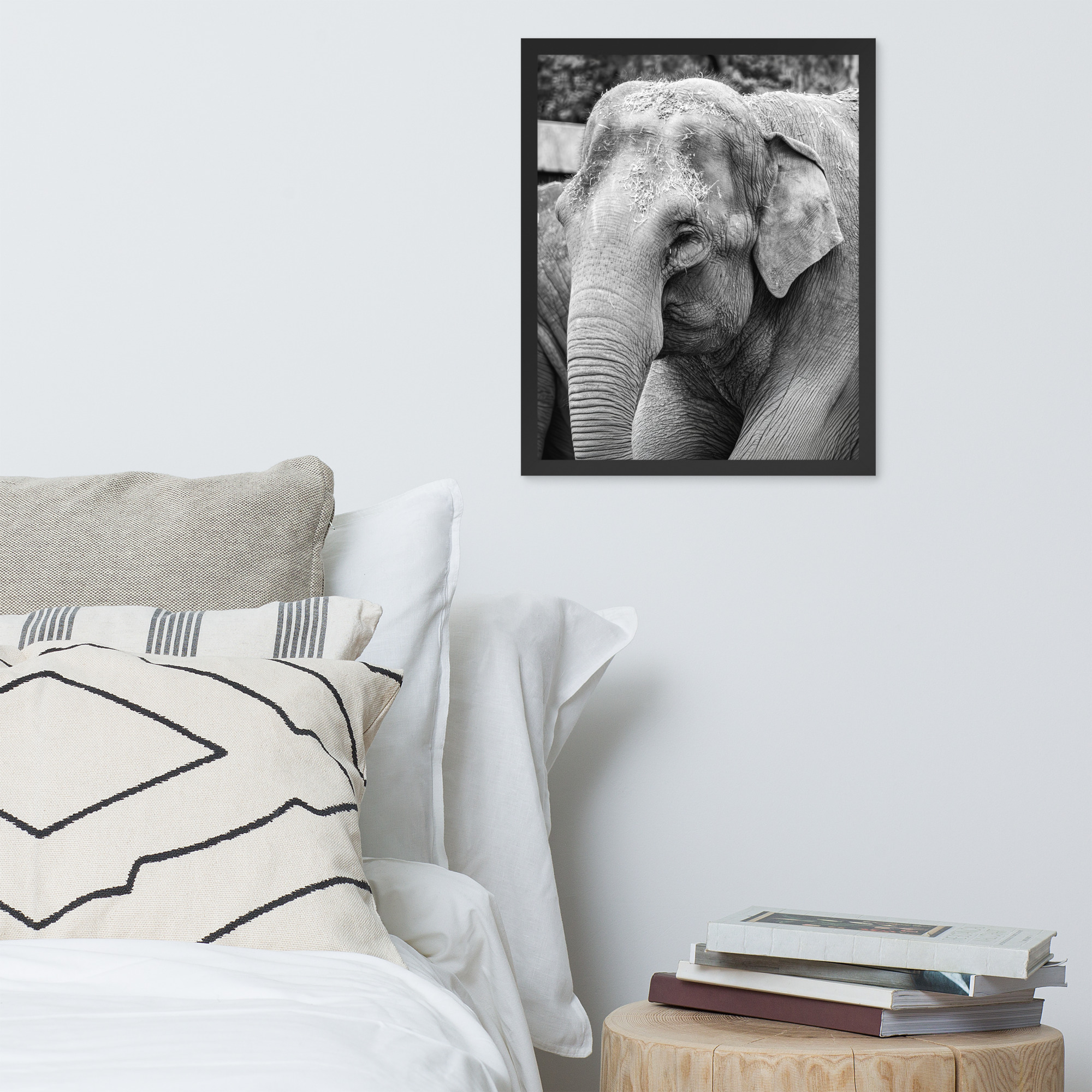 Elephant B&W -Black and white framed fine art print - Image 3