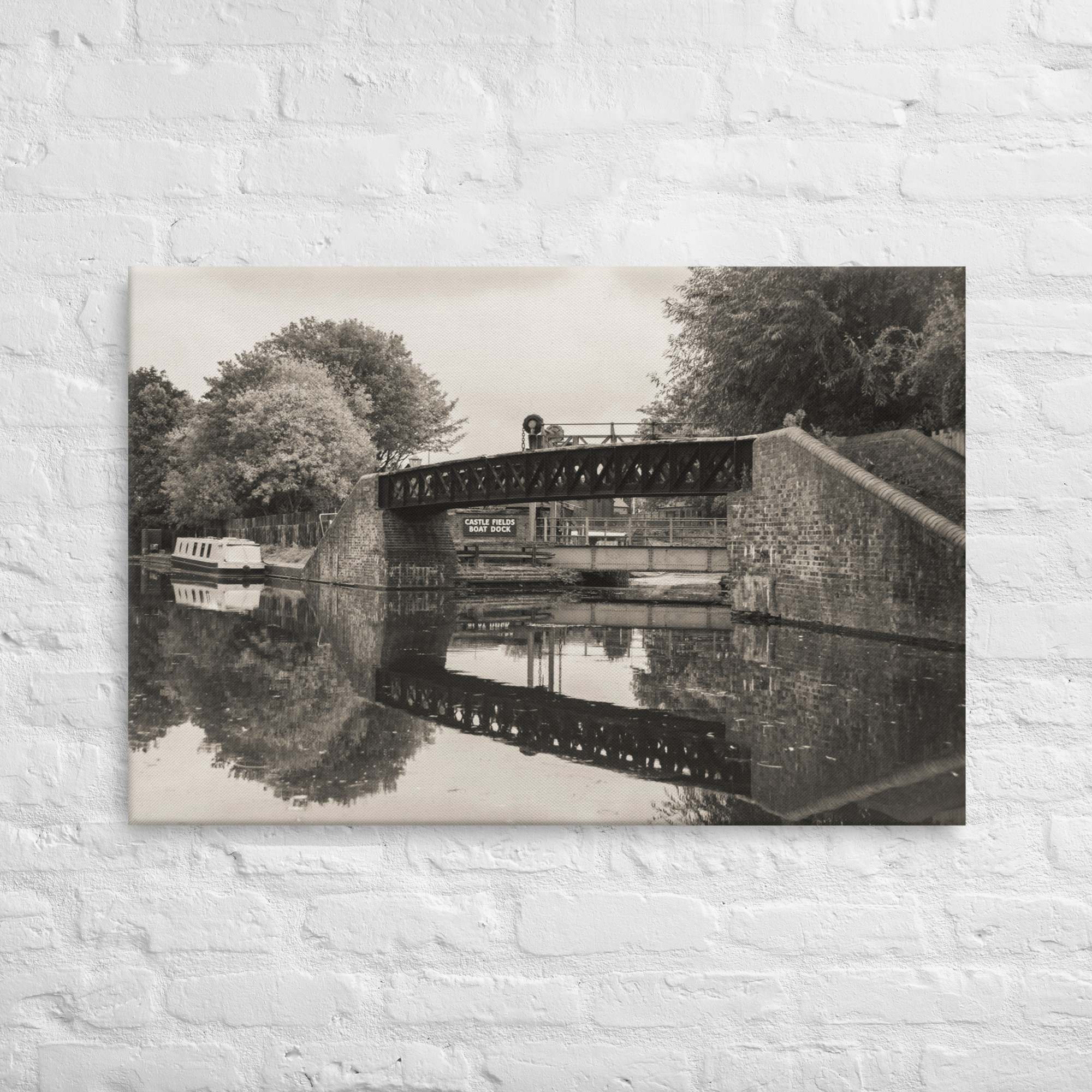 Black Countrty Living Canal - Thin canvas fine art print - Image 6