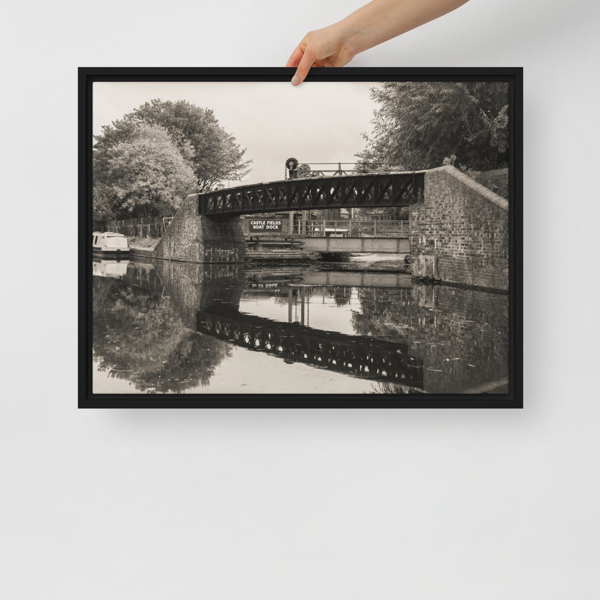 Black Country Living Canal - Framed canvas fine art prin - Image 2