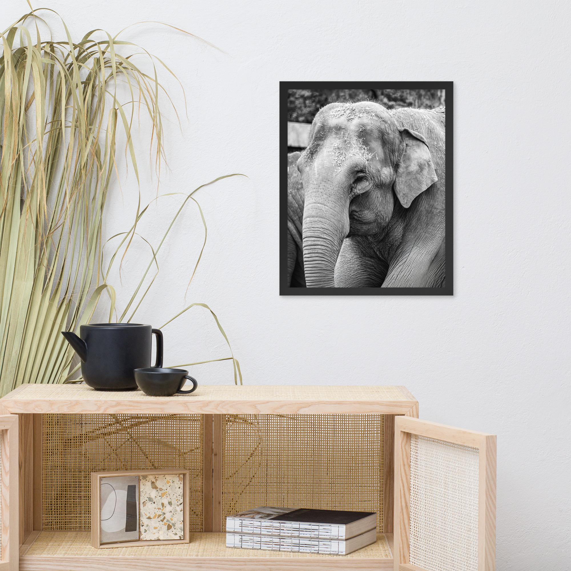 Elephant B&W -Black and white framed fine art print - Image 5