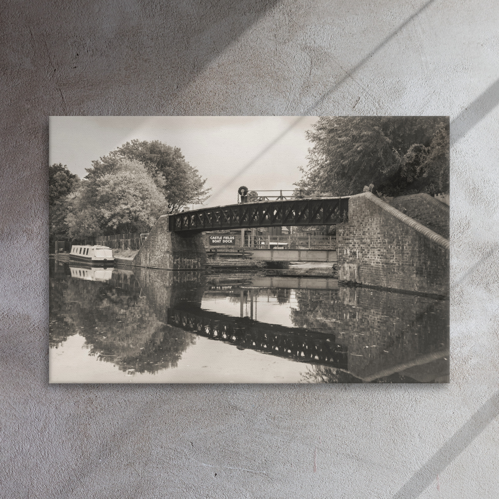 Black Countrty Living Canal - Thin canvas fine art print - Image 3