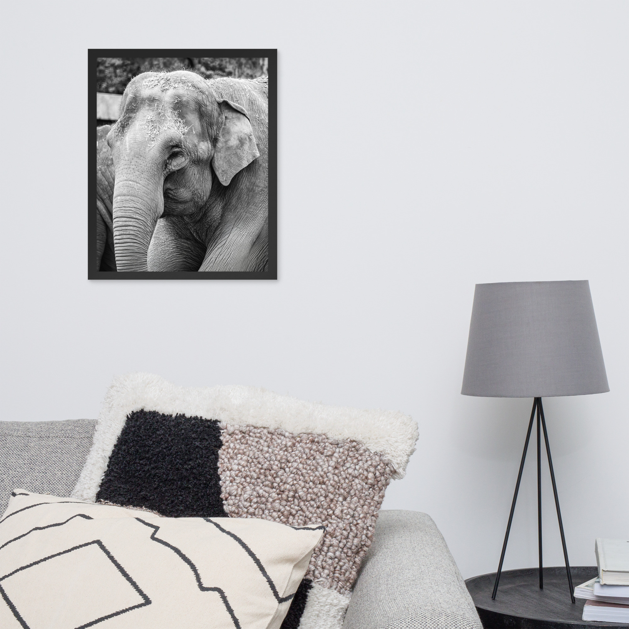Elephant B&W -Black and white framed fine art print - Image 6