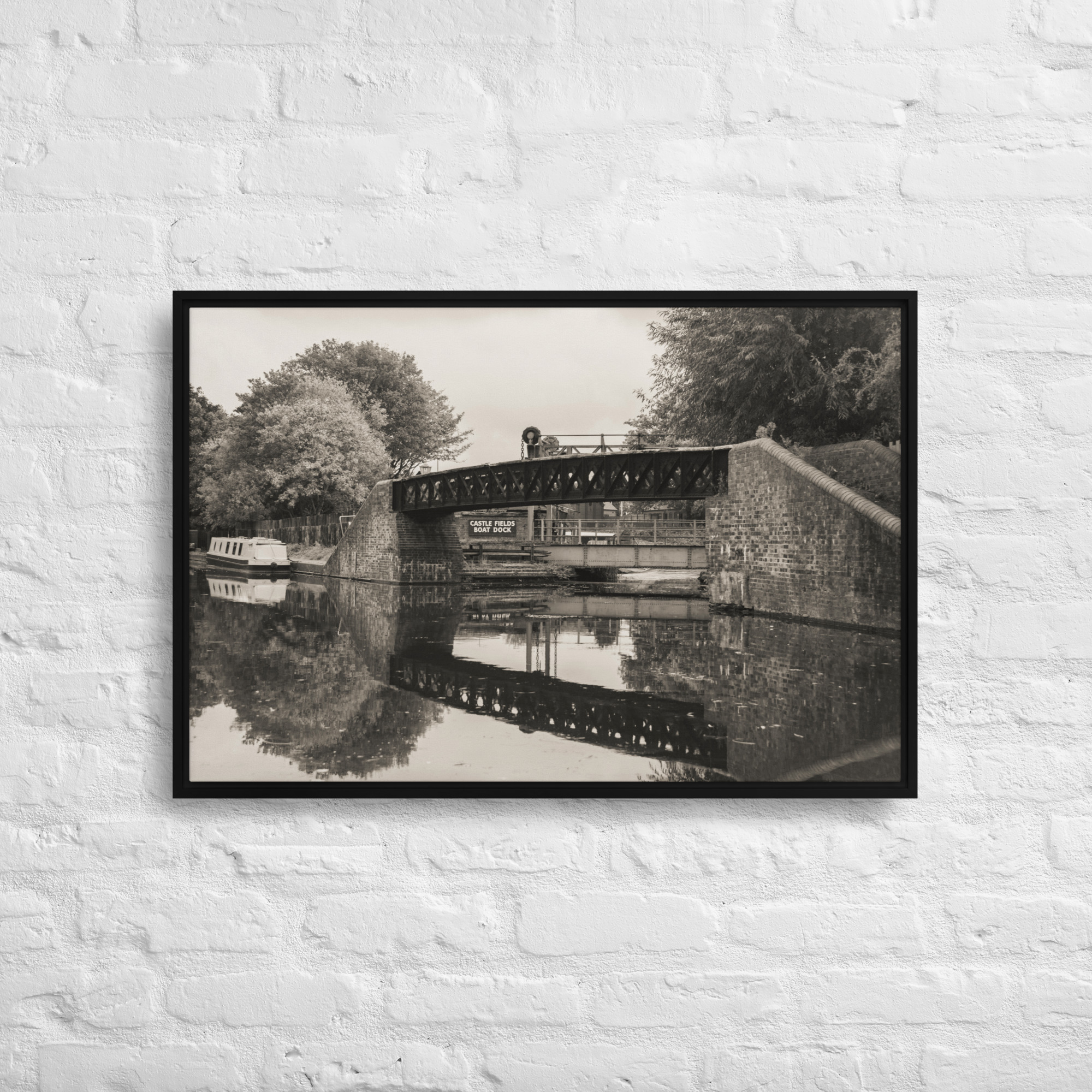 Black Country Living Canal - Framed canvas fine art prin - Image 6