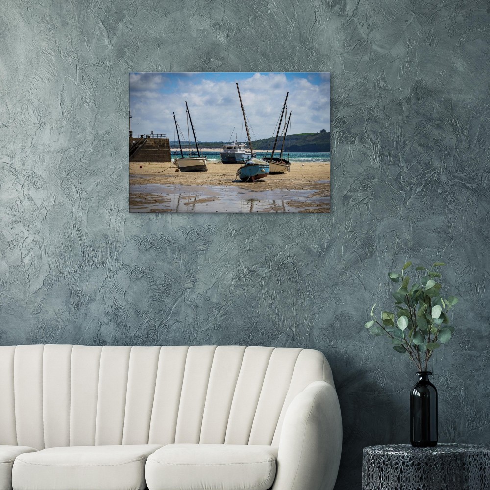 St Ives Harbour, Low Tide - Fine art Canvas print - Image 2